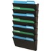 Deflecto EZ Link Stackable DocuPocket - 7 Pocket(s) - Horizontal - Black - Polystyrene - 7 / Pack