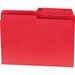 Offix 1/2 Tab Cut Letter Top Tab File Folder - 8 1/2" x 11" - Red - 100 / Box