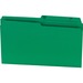 Offix 1/2 Tab Cut Legal Top Tab File Folder - 8 1/2" x 14" - Green - 100 / Box