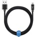 Blu Element Braided Charge/Sync USB-C Cable 4ft Black - 4 ft USB/USB-C Data Transfer Cable for Wall Charger, Car Charger, MacBook - First End: 1 x USB 2.0 Type C - Male - Second End: 1 x USB 2.0 Type A - Male - Black - 1 Each