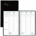 Blueline Timanager� Weekly Planner French 9-1/6" x 5-7/8" Black - Weekly, Monthly - 13 Month - December 2025 to December 2026 - 7:00 AM to 8:30 PM - Half-hourly - 1 Week Double Page Layout - 5 7/8" (149.23 mm) x 9 11/64" (232.82 mm) Sheet Size - Twin Wire - Black - Paper - Vinyl Cover - 0.7" (17.78 mm) Height x 6.3" (158.75 mm) Width - 1 Each
