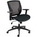 Offices To Go® Stradic Tilter Chair - Black Fabric Seat - Black Back - Medium Back - 5-star Base - Black - Quilted Fabric - Armrest - 1 Each