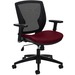 Offices To Go Stradic | Mesh Back Tilter - Wine Fabric Seat - Black Back - 5-star Base - Armrest - 1 Each