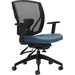 Offices To Go Ibex | Upholstered Seat & Mesh Back Multi-Tilter - Mesh Back - Mid Back - Gray - 1 Each