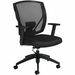 Offices To Go Ibex | Upholstered Seat & Mesh Back Task - Mesh Back - Mid Back - Ebony - 1 Each