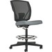 Offices To Go Ibex | Upholstered Seat & Mesh Back Armless Drafting Task Chair - Mesh Back - Ebony - 1 Each