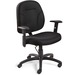 Global Part-Time | Task Chair with Height Adjustable Arms - Fabric Seat - Fabric Back - Black - 1 Each