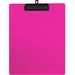 GEO Letter Size Writing Board, Pink - 8 1/2" x 11" - Plastic, Polypropylene - Pink - 1 Each