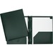 GEO Letter Report Cover - 8 1/2" x 11" - 3 x Prong Fastener(s) - 2 Internal Pocket(s) - Plastic - Green - 1 Each
