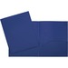 GEO Letter Report Cover - 8 1/2" x 11" - 2 Internal Pocket(s) - Plastic - Blue - 1 Each