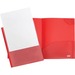 GEO Letter Report Cover - 8 1/2" x 11" - 2 Front, Internal Pocket(s) - Plastic - Red - 1 Each