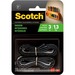 3M Scotch Reclosable Indoor Fasteners - 1.5 ft (0.5 m) Length x 0.75" (19.1 mm) Width - 1 Each - Black