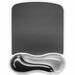 Kensington Duo Gel Wave Mouse Pad & Wrist Rest - 9.60" (243.84 mm) Height x 7.60" (193.04 mm) Width x 30" (762 mm) Depth - Black/Gray - Gel - Mouse 