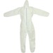 RONCO CoverMe Coveralls with Hood - Recommended for: Bakery, General Purpose, Clinic, Laboratory, Beverage Processing, Food Processing, Industrial, Manufacturing, Medical - Extra Large - Particulate, Dust Protection - Zipper Closure - Polypropylene, Fabri