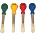 Funstuff Paint Brush - 4 Brush(es) - 0.50" (12.70 mm) Bristle - No. 5 - Nickel Plated Ferrule