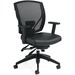 Offices To Go Ibex Task Chair - Fabric Seat - Mesh Back - Mid Back - Black - Armrest - 1 Each