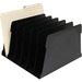 FC Metal Desktop File Sorter - 6 Compartment(s) - Vertical - 7.5" Height x 12" Width x 12" DepthDesktop - Black - Metal - 1 Each