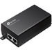 TP-Link PoE+ Injector - 120 V AC, 230 V AC Input - 1 x 10/100/1000Base-T Input Port(s) - 1 x 10/100/1000Base-T Output Port(s) - 30 W - Wall-mountable/Desk-mountable - Black