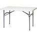 DURA Durable Folding Table - 4ft - Rectangle Top - 48" Table Top Length - 24" Height - Resin Top Material - 1 Each