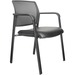Horizon Activ A-20 Guest Chair - Black Fabric, Vinyl Seat - Black Fabric Back - Low Back - Four-legged Base - Armrest - 1 Each