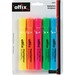 Offix Highlighter Set - Chisel Marker Point Style - Assorted - 1 / Pack