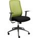 Horizon Era A57-GR Task Chair - Black Fabric Seat - Green Back - Gray Frame - Mid Back - 5-star Base - Armrest - 1 Each
