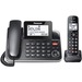 Panasonic KX-TGF870 DECT 6.0 Corded/Cordless Phone - Black - Corded/Cordless - Corded - 1 x Phone Line - 1 x Handset - Speakerphone - Answering Machine - Hearing Aid Compatible