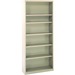 Perfix Metal Bookcase - 84" Height x 36" Width x 12" Depth - Beige - Metal - 1 Each