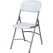 DURA Durable Folding Chair - Four-legged Base - White - Resin - 6 / Box