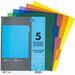 GEO Plastic Dividers with Tabs - 5 x Divider(s) - 5 Tab(s) - 8" Divider Width x 11.50" Divider Length - Letter - 8.50" (215.90 mm) Width x 11" (279.40 mm) Length - 3 Hole Punched - Polypropylene Divider - Assorted Tab(s)