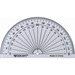 Westcott 4" Plastic Protractor, bulk - Plastic - Clear - 1 Each