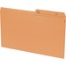 Continental 1/2 Tab Cut Legal Recycled Top Tab File Folder - 8 1/2" x 14" - Orange - 100% Recycled - 100 / Box