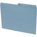 Continental 1/2 Tab Cut Letter Recycled Top Tab File Folder - 8 1/2" x 11" - Bright Green - 100% Recycled - 100 / Box