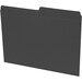 Continental 1/2 Tab Cut Letter Recycled Top Tab File Folder - 8 1/2" x 11" - Black - 100% Recycled - 100 / Box