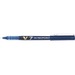 Pilot Hi-Tecpoint V7 Rollerball Pen - Medium Pen Point - 0.7 mm Pen Point Size - Blue Liquid Ink - Stainless Steel Barrel - Carbon Alloy, Tungsten Carbide Tip - 2 / Pack