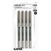 uniball&trade; Vision Rollerball Pen - 0.7 mm Pen Point Size - Black - Gray Barrel - 4 / Pack
