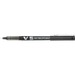 Pilot Hi-Tecpoint V5 Rollerball Pen - Fine Pen Point - 0.5 mm Pen Point Size - Black Liquid Ink - Stainless Steel Barrel - Tungsten Carbide Tip - 2 / Pack