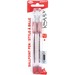 Pentel R.S.V.P. Ballpoint Pen - Fine Pen Point - 0.7 mm Pen Point Size - Refillable - Red - Clear Barrel - 2 / Pack