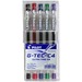 G-Tec-C G-TEC-C4 - 0.44 mm Pen Point Size - Needle Pen Point Style - RefillableLiquid Gel Ink Ink - 5 Wallet