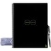 Rocketbook Core Notebook - 32 Pages - Spiral - Letter - 8 1/2" x 11" - Infinity Black Cover - Reusable, Erasable, Eco-friendly
