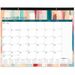 Blueline� 2026-2027 Colourful Academic Monthly Desk Pad Calendar, 12 Months, August 2026 to July 2027, 22" (558.80 mm) x 17" (431.80 mm), Splash Design, Bilingual - 1 Each - Academic - Monthly - 12 Month - August 2026 to July 2027 - 1 Month Single Page Layout - 22" (558.80 mm) x 17" (431.80 mm) Sheet Size - 2 x Holes - Desk Pad - Chipboard - 1 Each