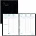 Blueline Planifi-Action Weekly Business Diary Twin Wire Soft Cover 10-1/4x7-5/8" French Black - Weekly, Monthly - 13 Month - December 2023 - December 2024 - 7:00 AM to 8:30 PM - Half-hourly - 5 Day Double Page Layout - Twin Wire - Black - Paper - 10.2" He