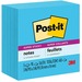 Post-it Super Sticky Notes, 3 in x 3 in, Electric Blue, 5 Pads/Pack - 3" x 3" - Square - 90 Sheets per Pad - Electric Blue - Adhesive, Sticky, Recyclable - 5 Pack