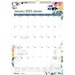 Blueline Monthly Wall calendar - Weekly - 12 Month - January 2023 - December 2023 - Twin Wire - Cardboard - 12" Width - Reference Calendar, Reinforced, Eyelet, Daily Block, Bilingual - 1 Each