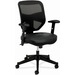 HON Prominent Chair - Black Bonded Leather Seat - Black Reinforced Resin, Mesh Back - Black Frame - High Back - 5-star Base - Black
