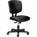 HON Volt Chair - Black Bonded Leather Seat - Black Bonded Leather Back - Black Frame - Low Back - 5-star Base - Black