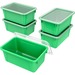Storex Storage Bin - Cover - Green - 1 Each