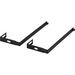 Lorell Metal Partition Hangers - 7" (177.80 mm) Size - Metal - Black - 2 / Pair