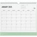 Letts Conscious Monthly Wall Calendar - Monthly - 12 Month - January 2024 - December 2024 - 1 Day, 1 Month Single Page Layout - Wire Bound - Sage, White - Polyester - 11.8" Height x 10.6" Width - Eyelet, Notes Area - 1 Each