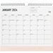Letts Letts Monthly Wall Calendar - Monthly - 12 Month - January 2024 - December 2024 - 1 Day, 1 Month Single Page Layout - Wire Bound - Rose, White - Polyester - 11.8" Height x 10.6" Width - Eyelet, Notes Area - 1 Each